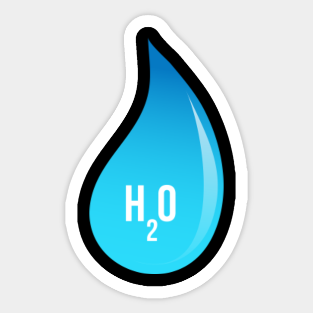 H2O Water sign H2o Sticker TeePublic